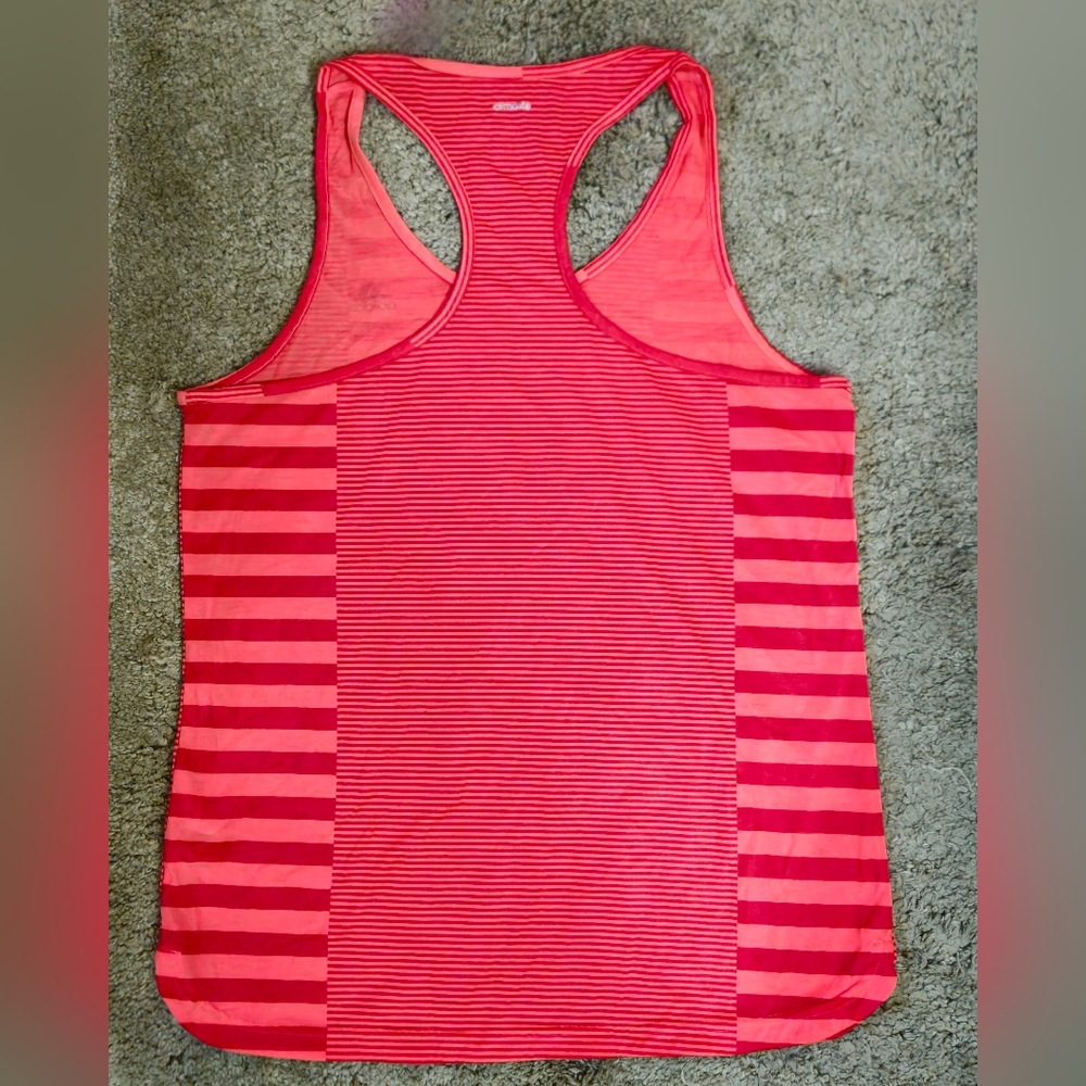 Adidas Climalite Racerback Striped Tank Top Size Medium - Picture 2 of 5
